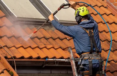 Démoussage et hydrofuge de toiture à Monteaux